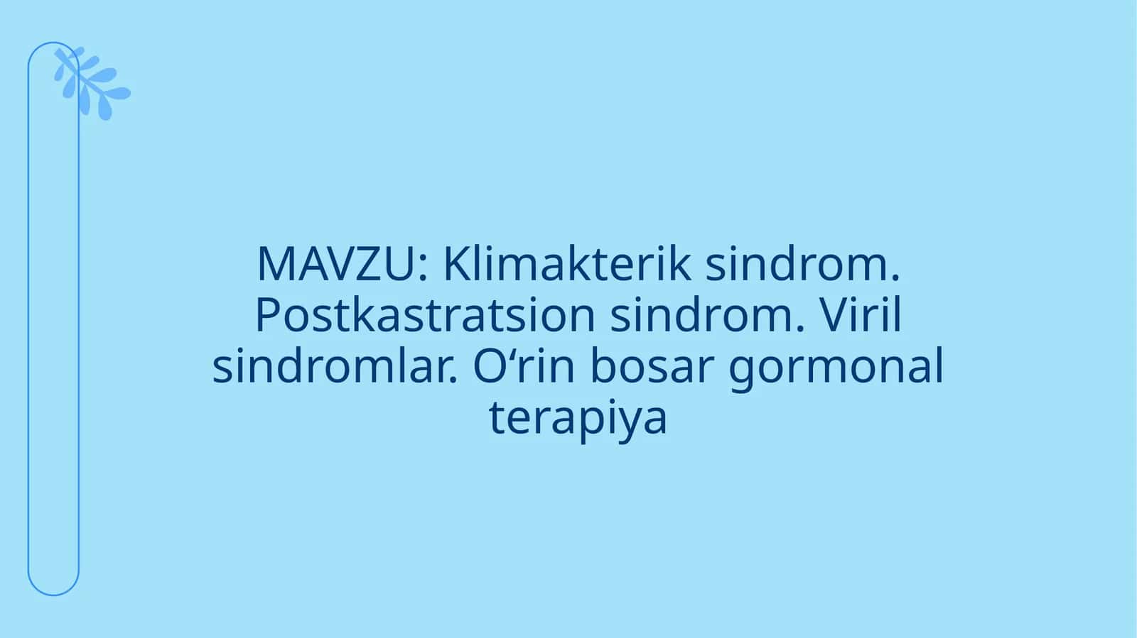 Klimakterik sindrom 1