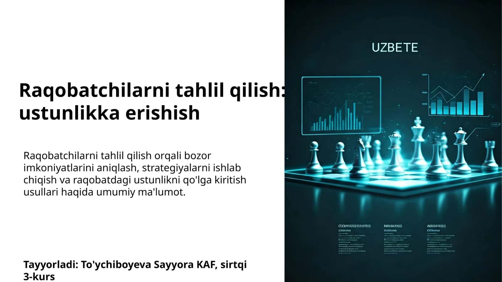 Raqobatchilarni tahlil qilish: ustunlikka erishish 1