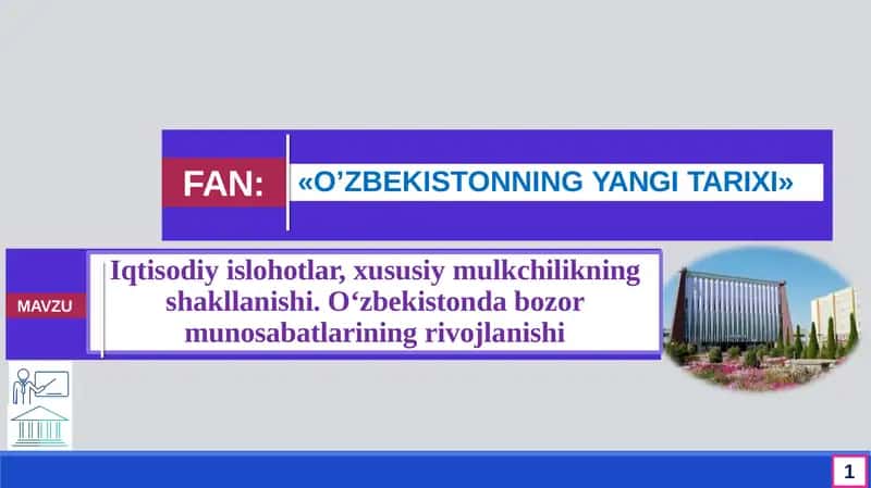 «O’ZBEKISTONNINGYANGITARIXI» 1