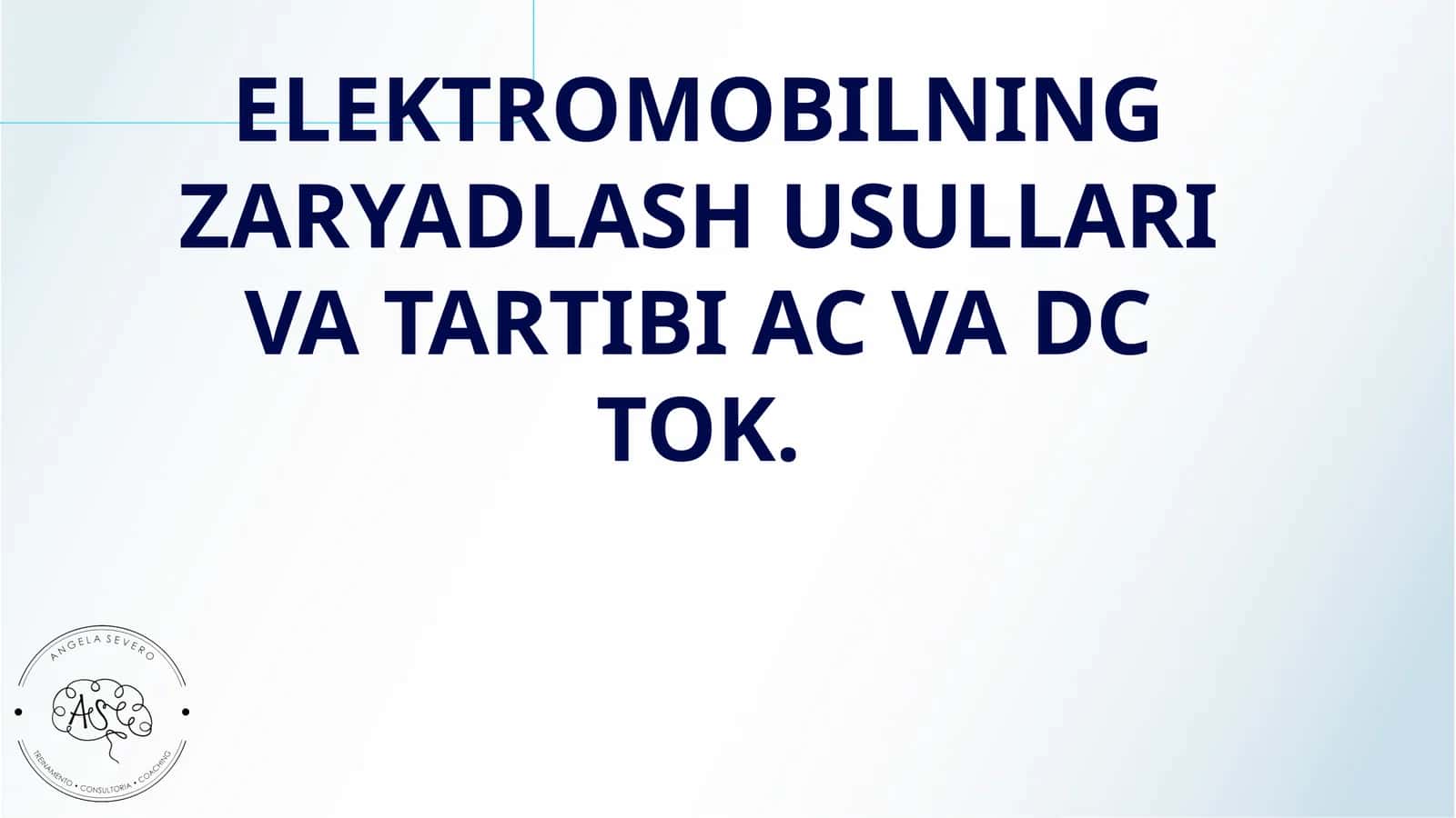 ELEKTROMOBILNING ZARYADLASH USULLARI VA TARTIBI AC VA DC TOK 1