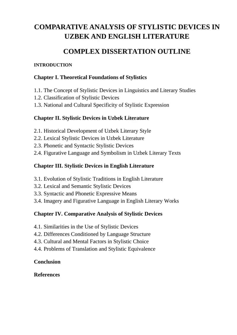 Comparative Analysis of Stylistic Devices in Uzbek and English Literature 1