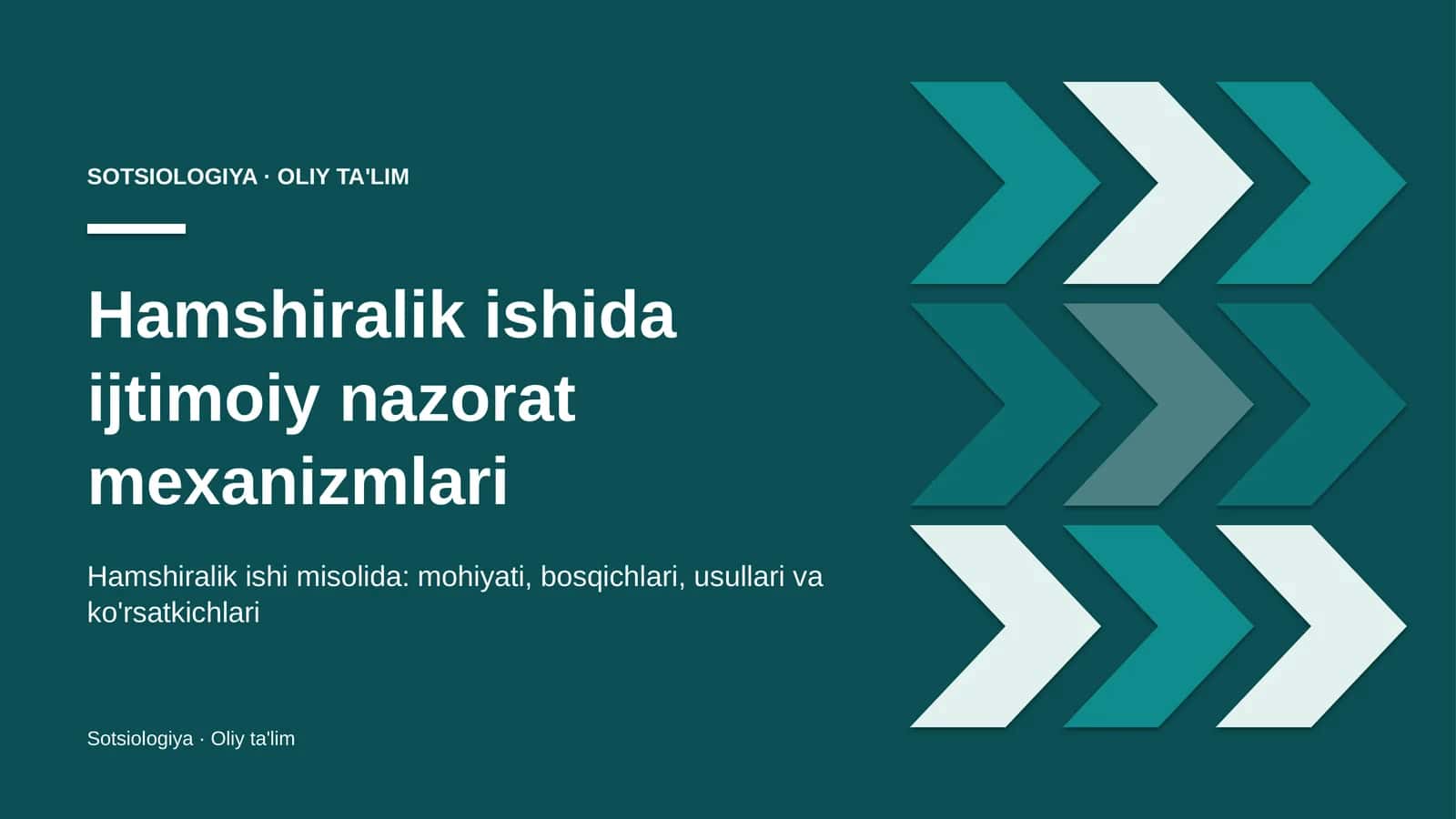 Hamshiralik ishida ijtimoiy nazorat mexanizmlari 1