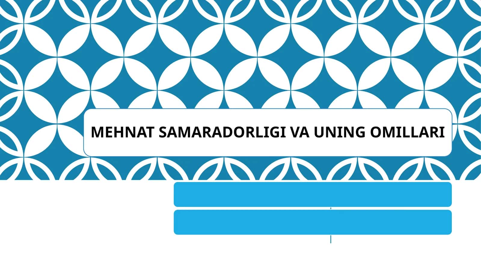 MEHNAT SAMARADORLIGI VA UNING OMILLARI 1
