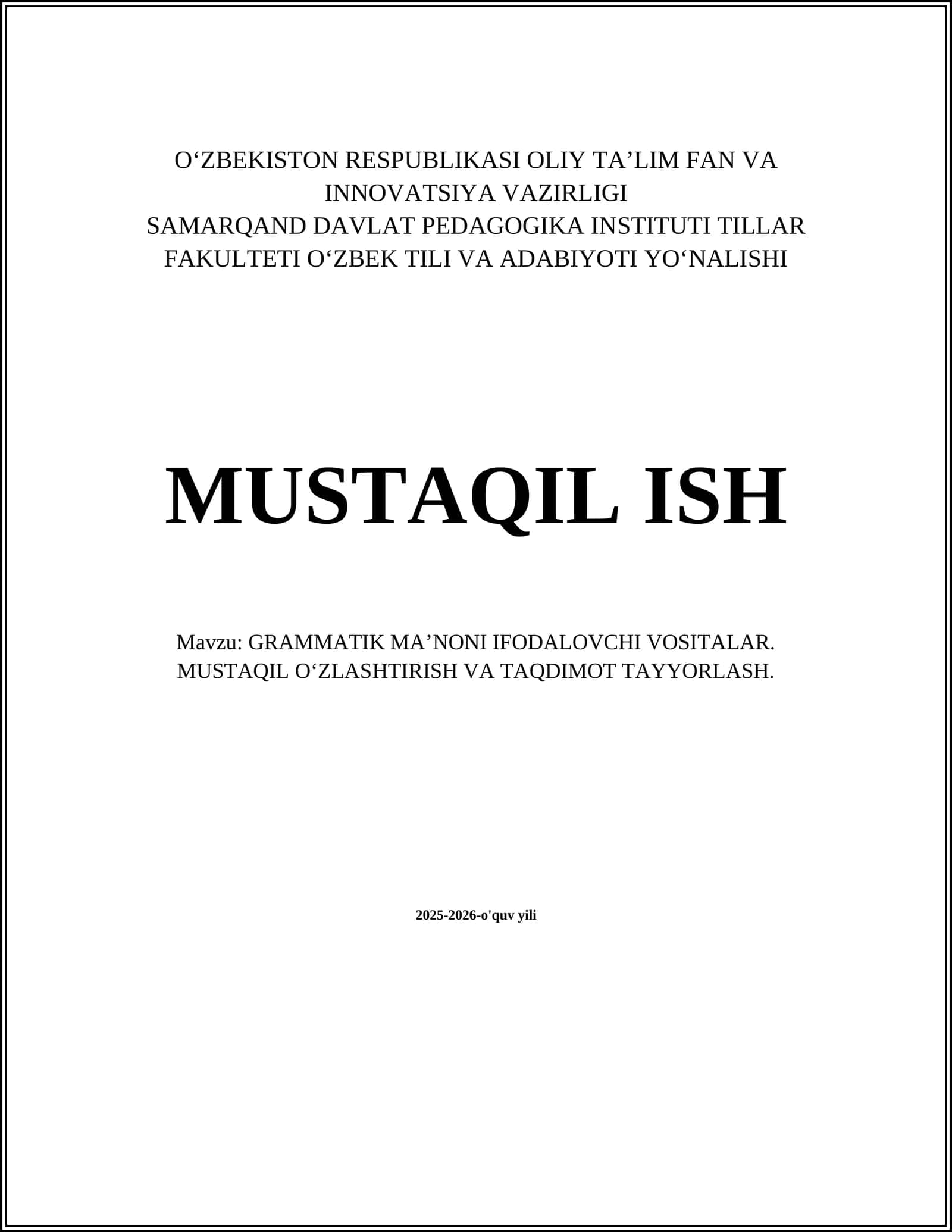 GRAMMATIK MAʼNONI IFODALOVCHI VOSITALAR 1