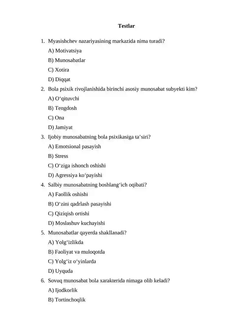 Testlar