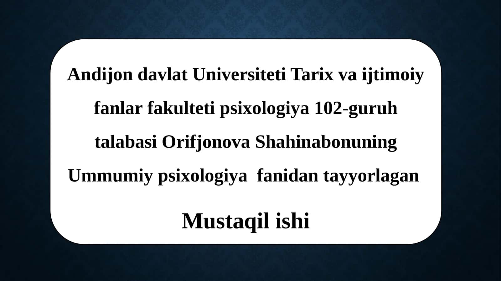 Psixologiyadashaxsningo'rganishlarnazariyasi 1