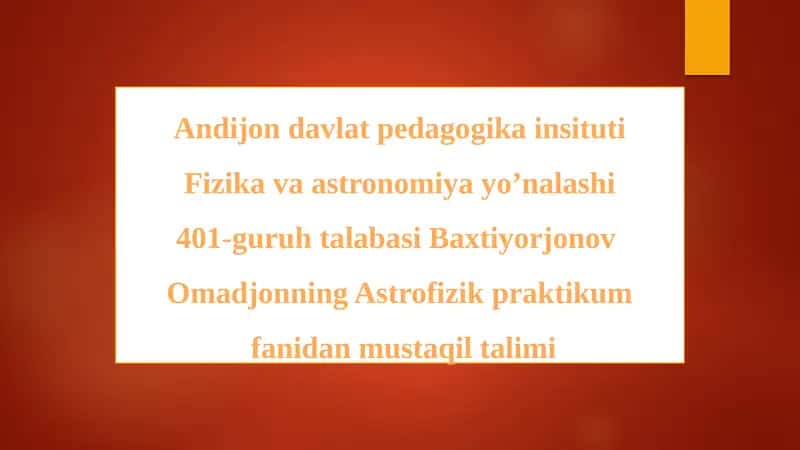 Astrofizik praktikum fani davriy harorat datchiklari 1