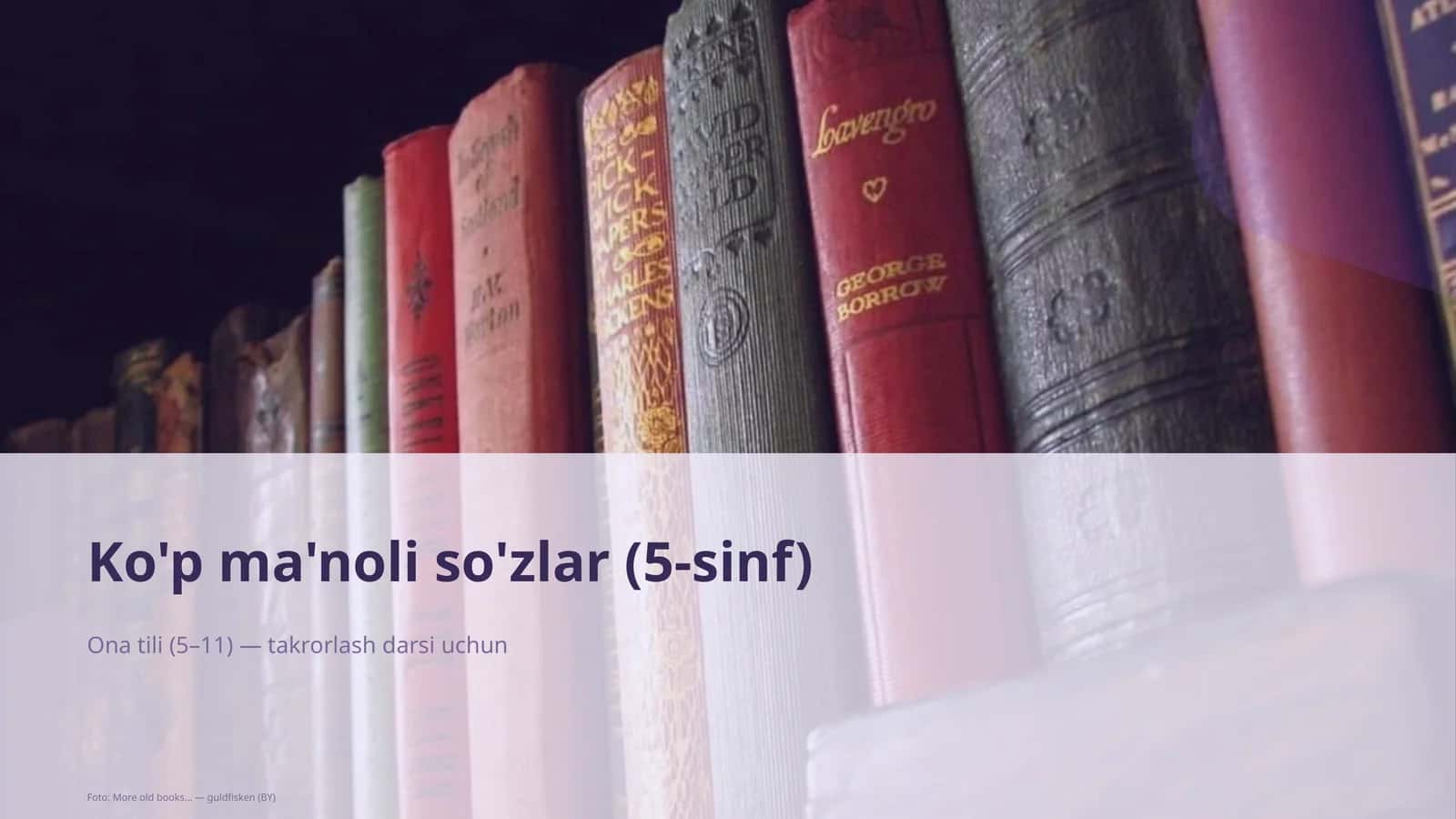 Ko'p ma'noli so'zlar (5-sinf) 1
