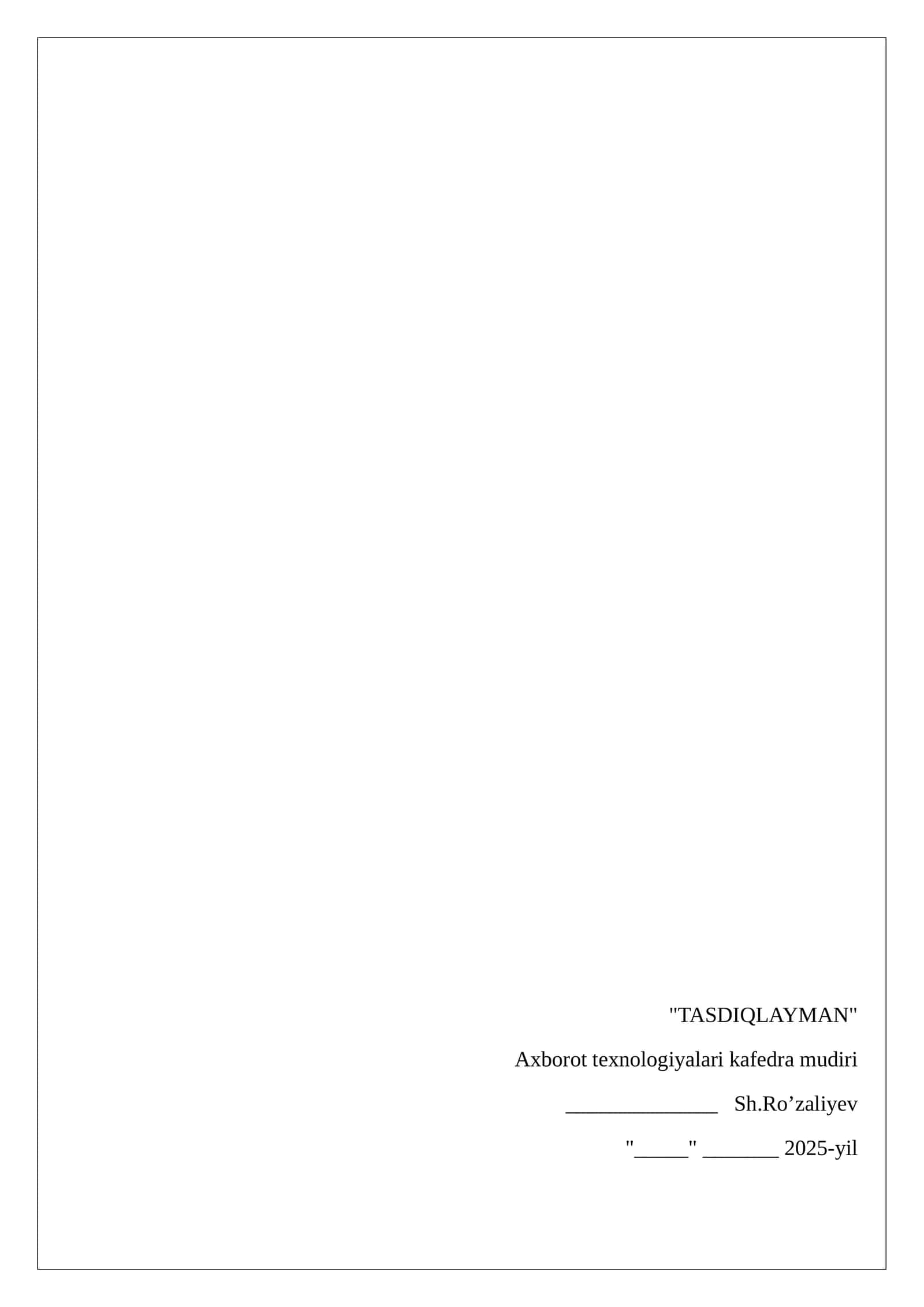 Amaliyot hujjatlar toʻplami 1