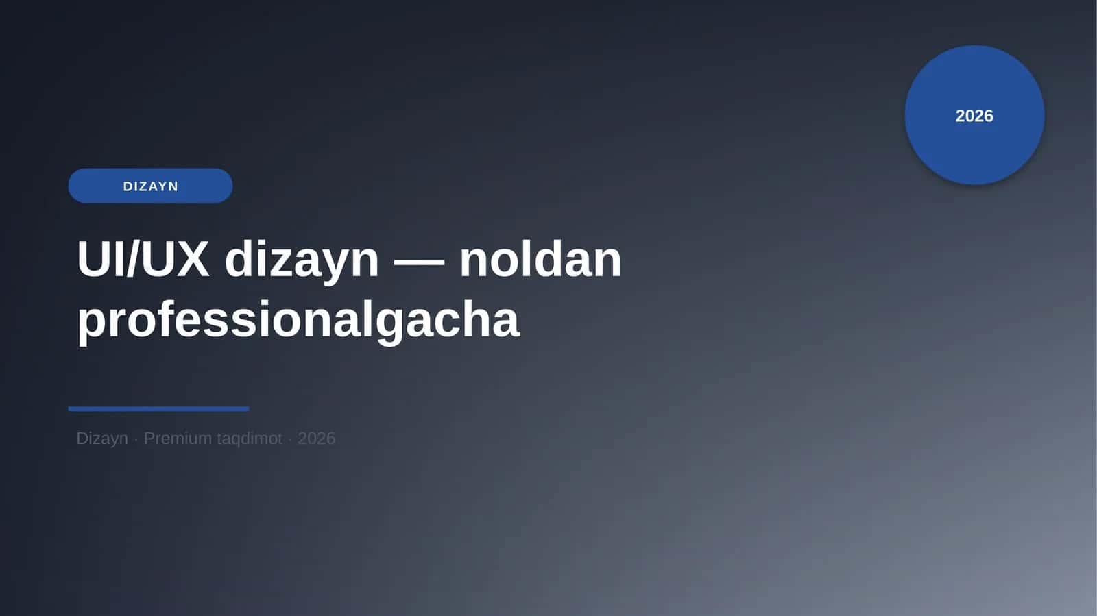 UI/UX dizayn — noldan professionalgacha 1
