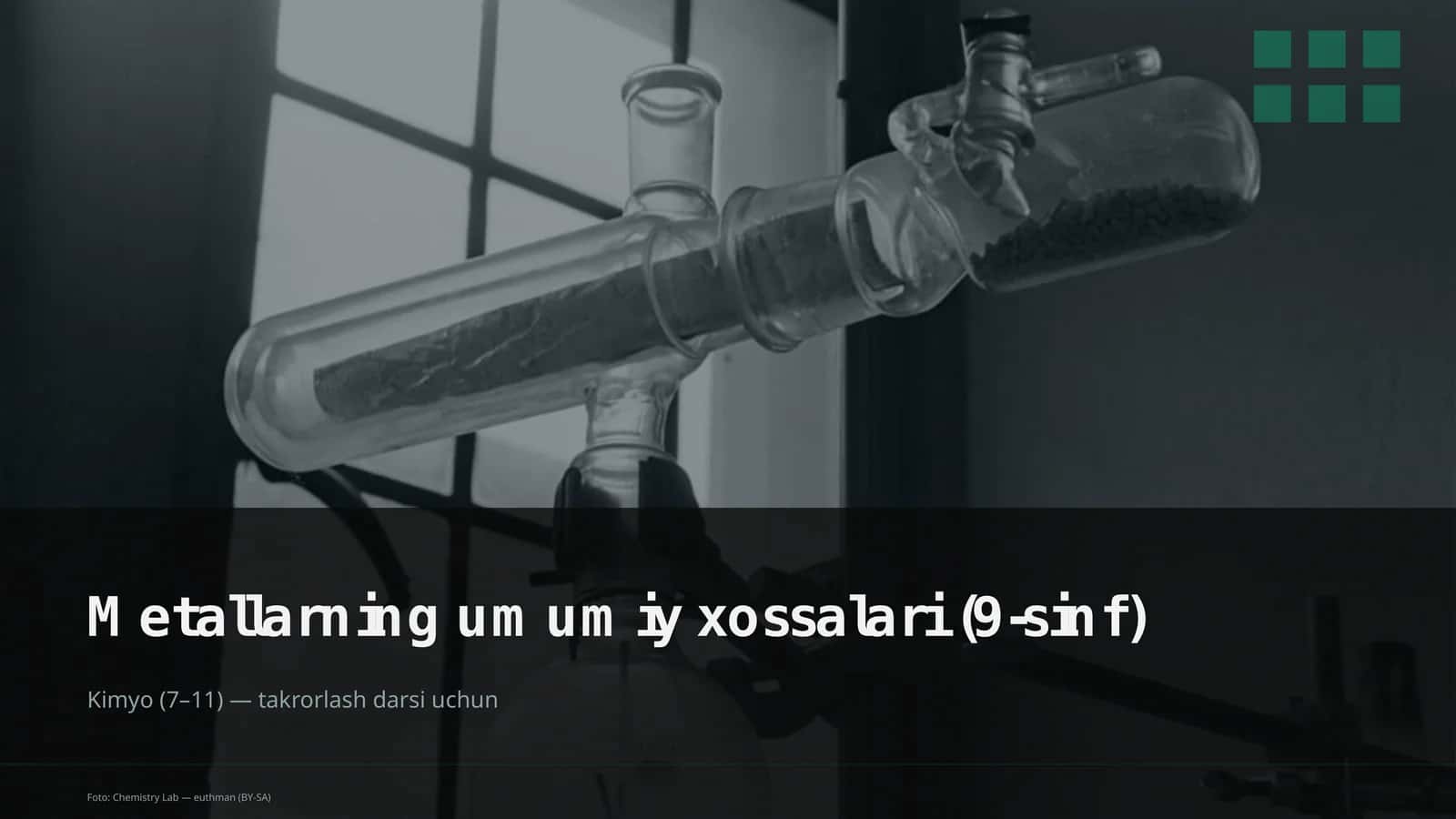 Metallarning umumiy xossalari (9-sinf) 1