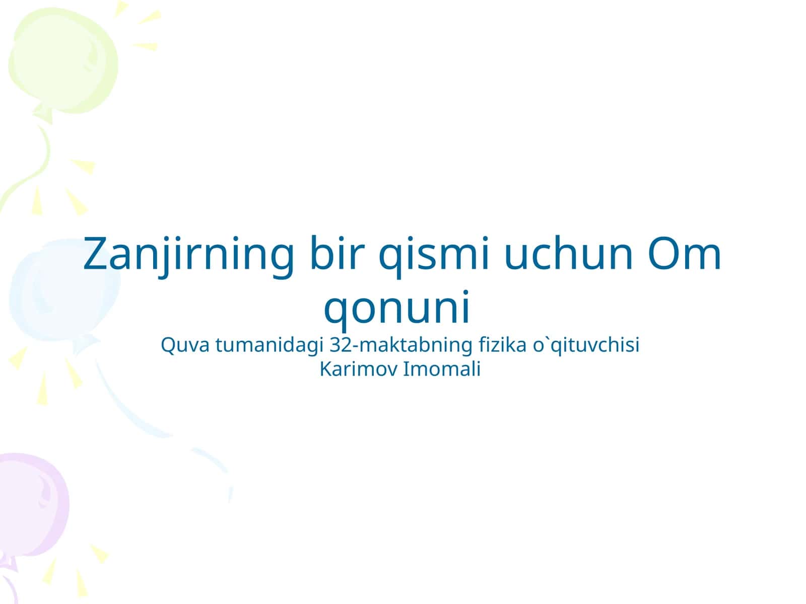 Om qonuni 1