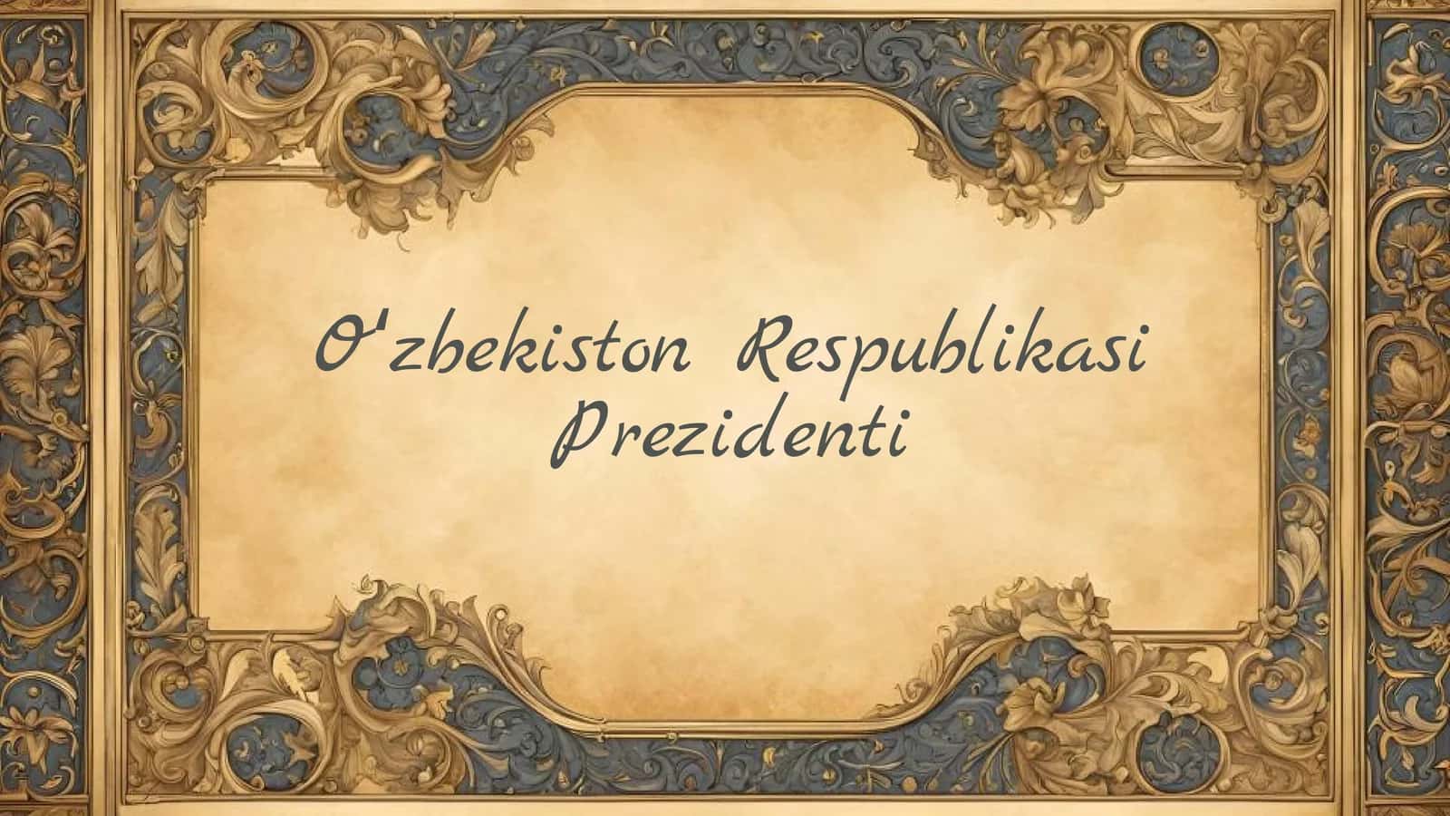 Oʻzbekiston Respublikasi Prezidenti 1