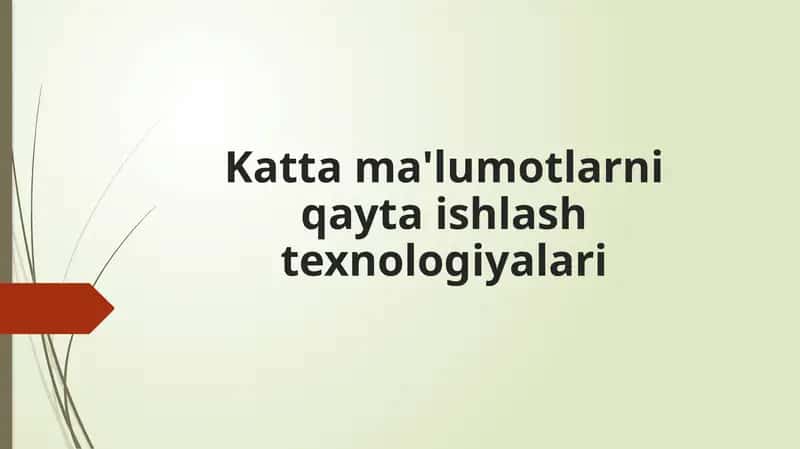 Ma'lumotlar tahlil qilish usullari 1