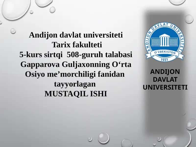 Islom davri meʼmorchiLIGI 1