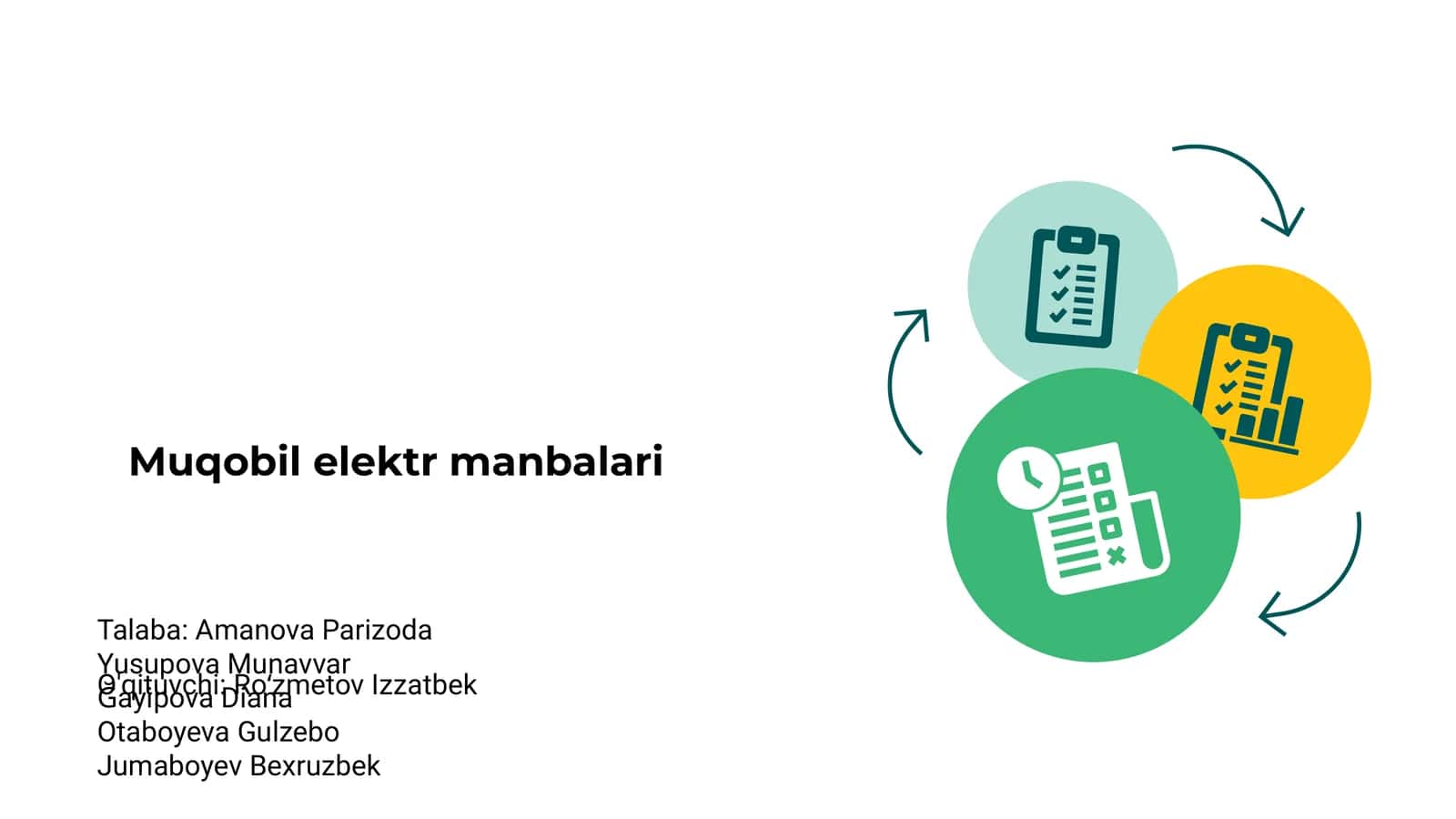 Muqobil elektr manbalari 1