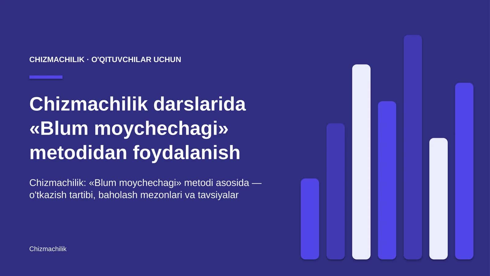 chizmachilik darslarida blum moychechagi metodidan foydalanish 1149 1