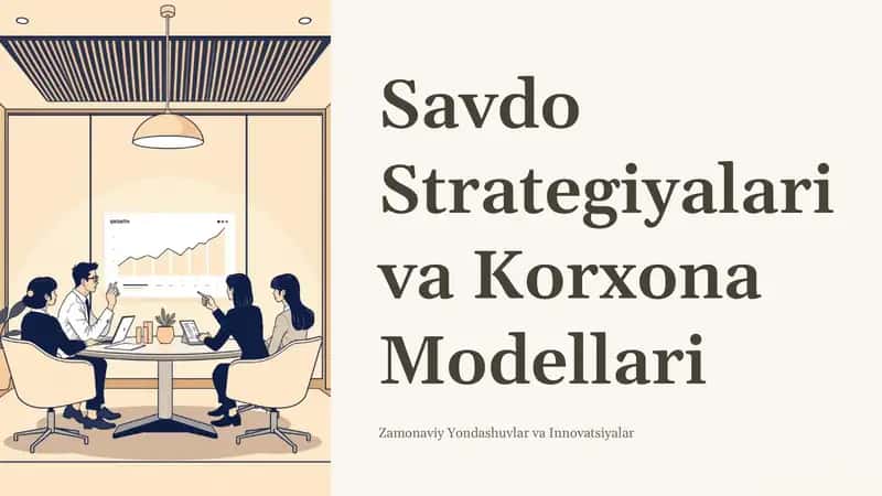 Savdo Strategiyalari va Korxona Modellari 1