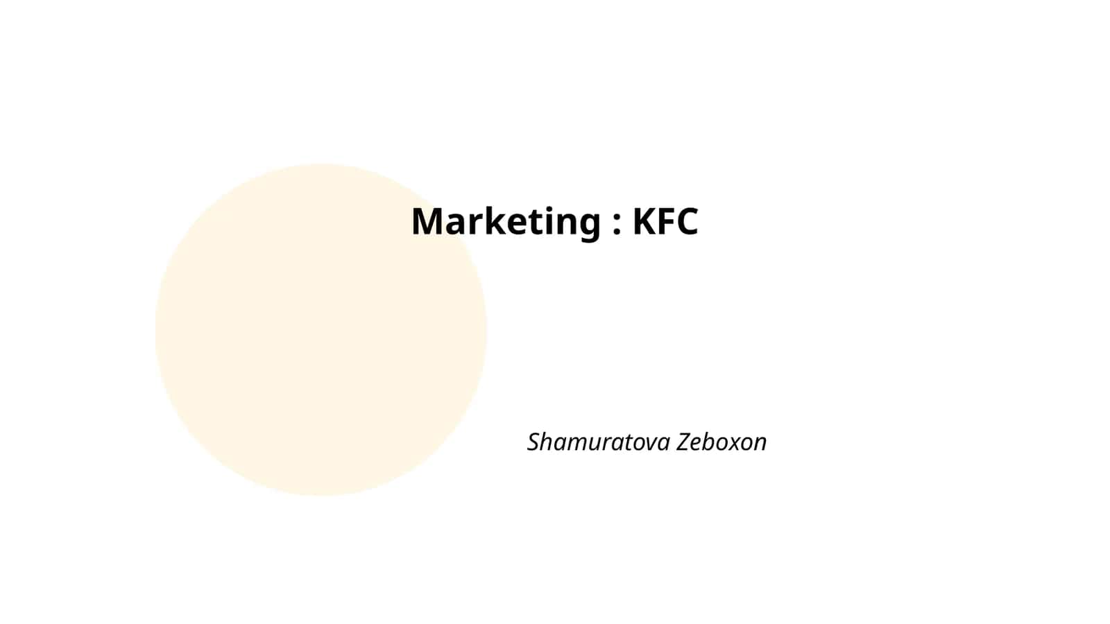 KFC Marketing Strategy 1