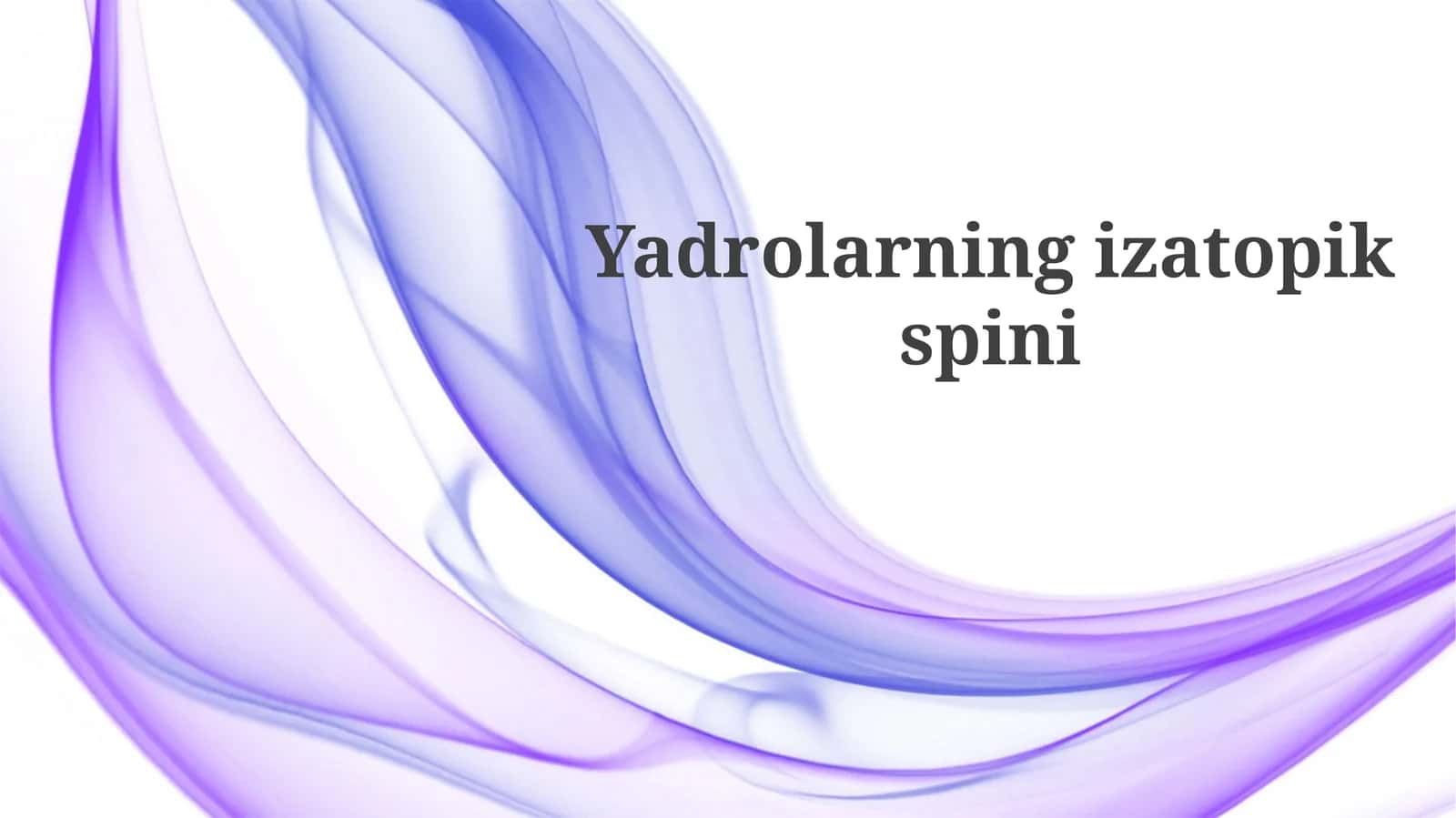 Izotropik Spinning 1