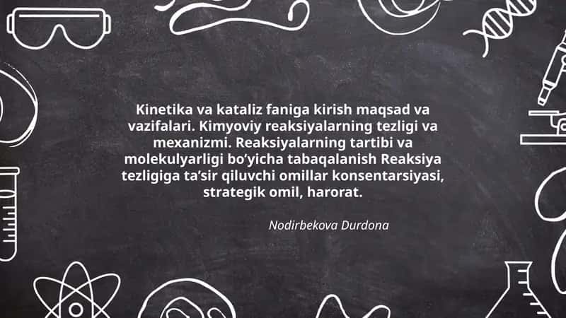 Kinetika va kataliz 1