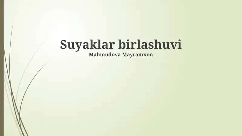 Suyaklar birlashuvi 1