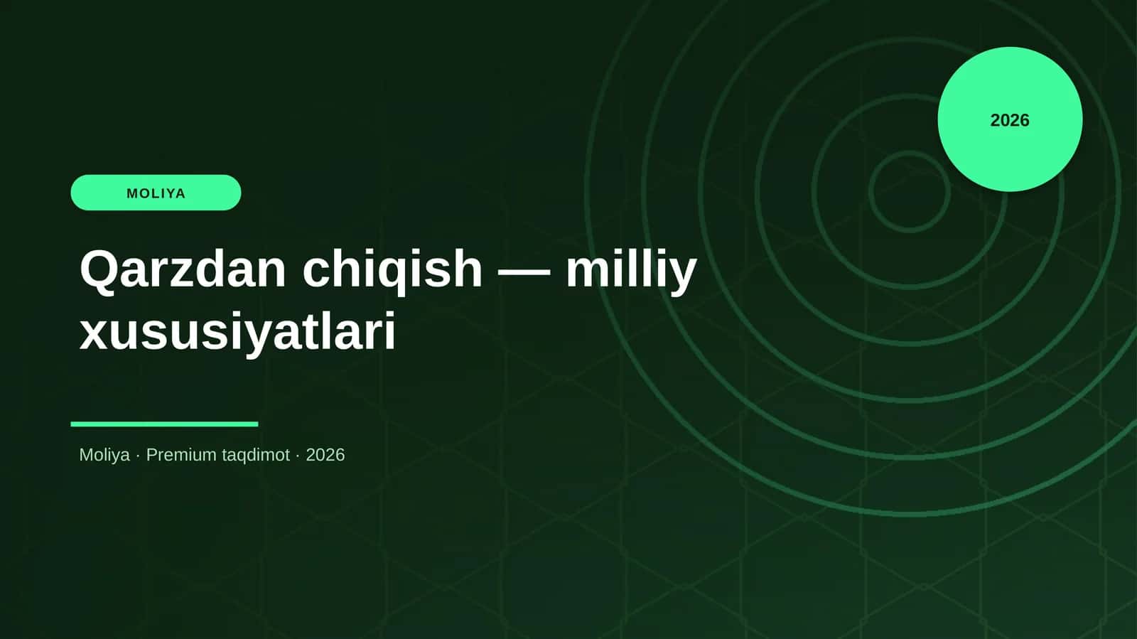 Qarzdan chiqish — milliy xususiyatlari 1
