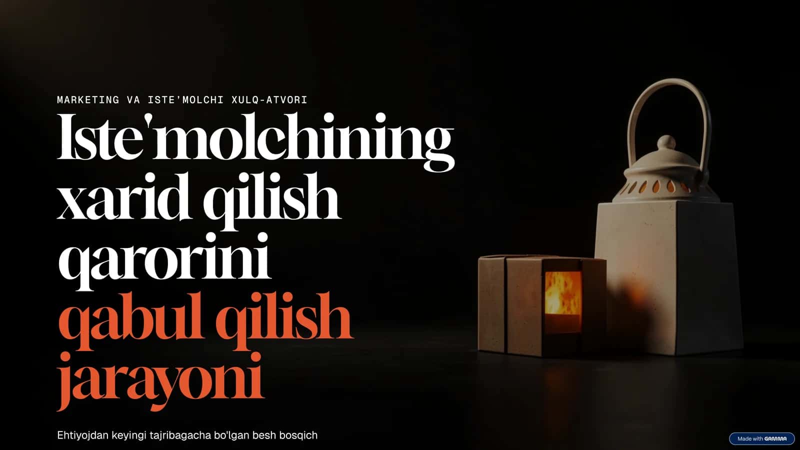 Iste'molchining xarid qilish qarorini qabul qilish jarayoni | Marketing presentation (10 slayd) 1
