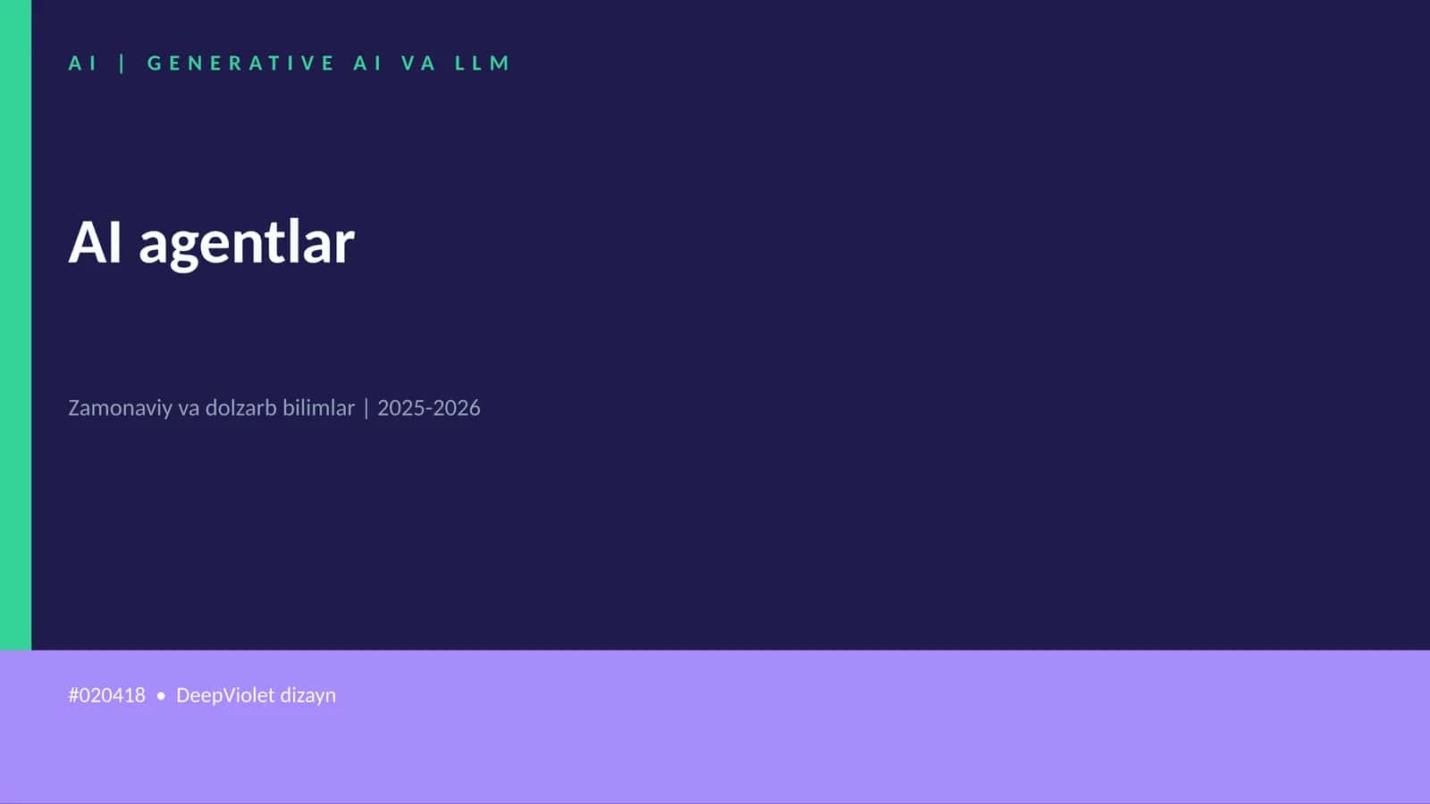 GENERATIVE AI VA LLM 1