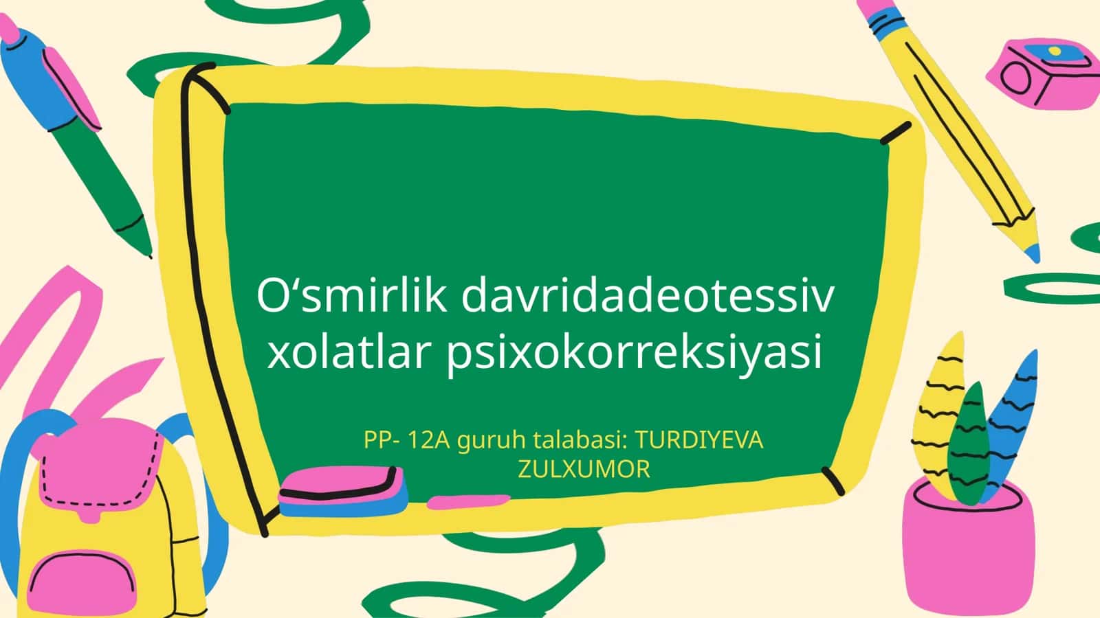 Oʻsmirlik davridadeotessiv xolatlar psixokorreksiyasi 1
