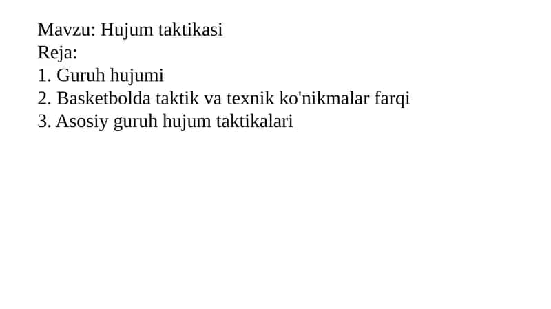 Hujum taktikasi 1
