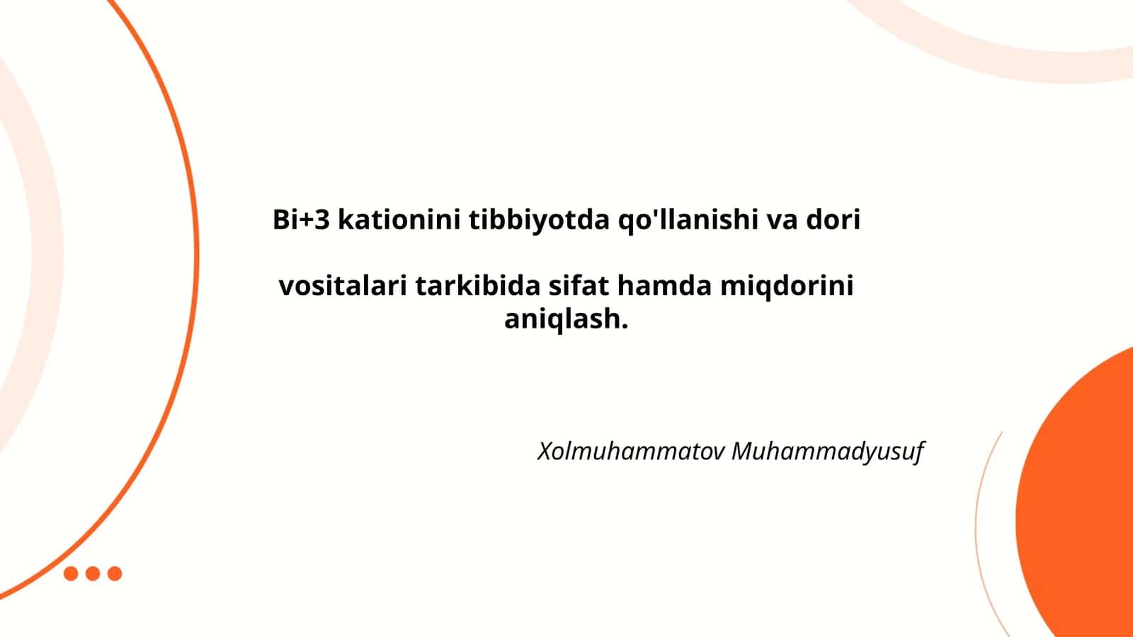 Bi+3 kationini tibbiyotda qo'llanishi va dori 1