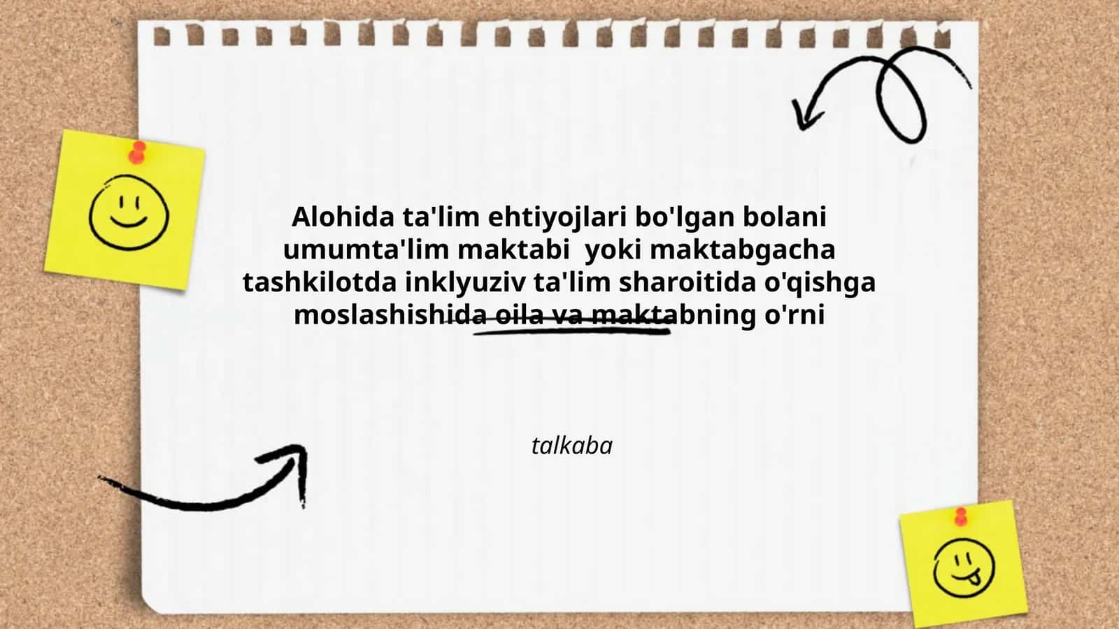 Alohida ta'lim ehtiyojlari 1
