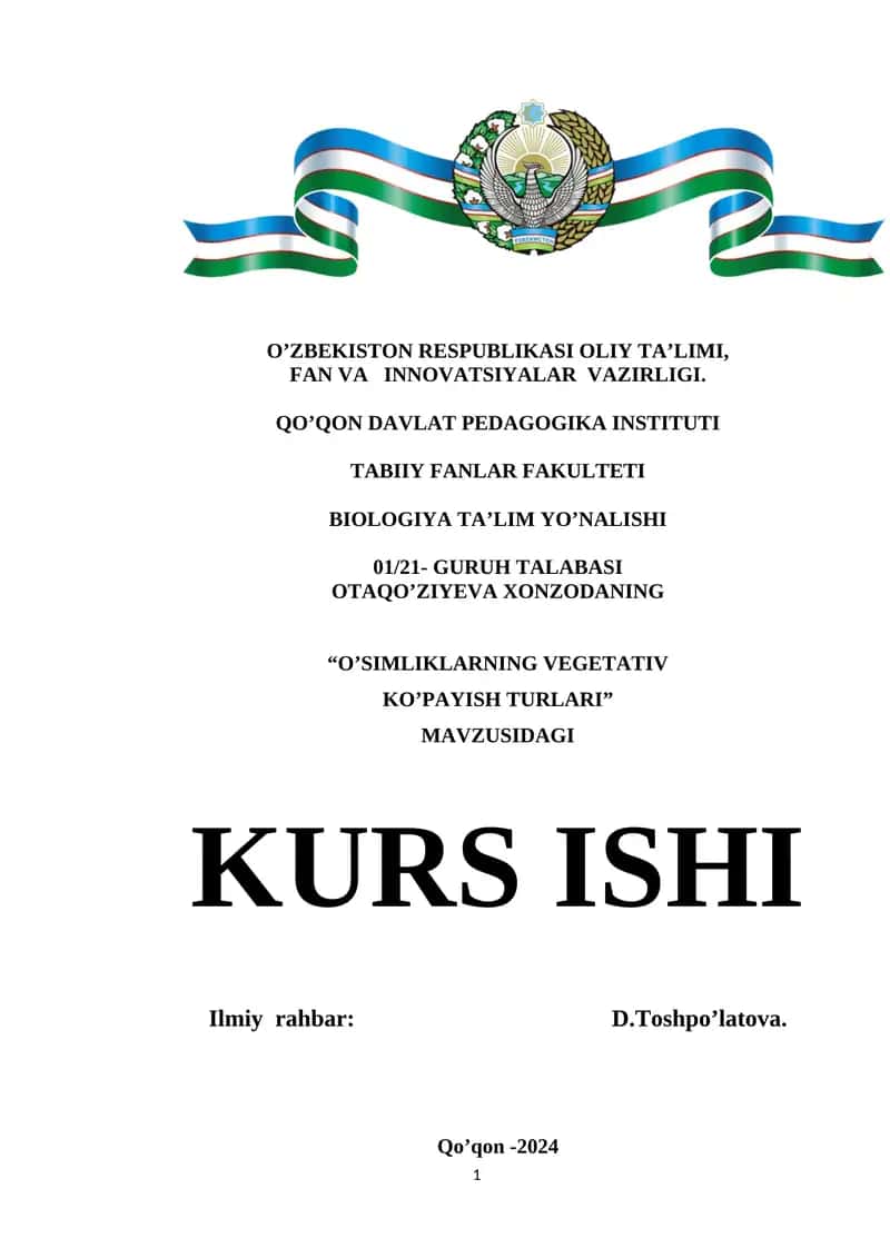 O’SIMLIKLARNING VEGETATIV KO’PAYISH TURLARI 1