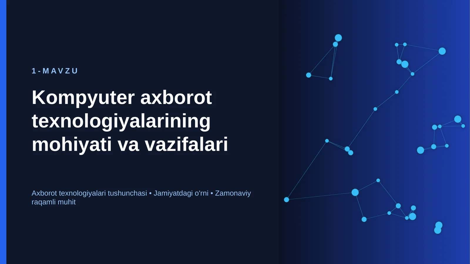 Kompyuter axborot texnologiyalarining mohiyati va vazifalari 1