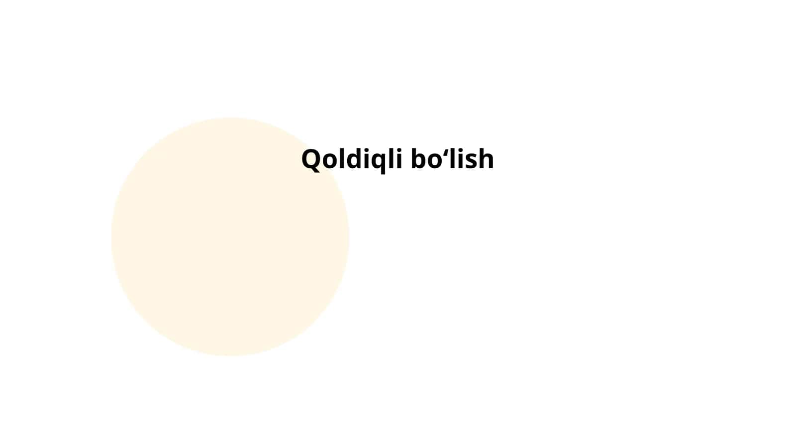 Qoldiqli boʻlish 1