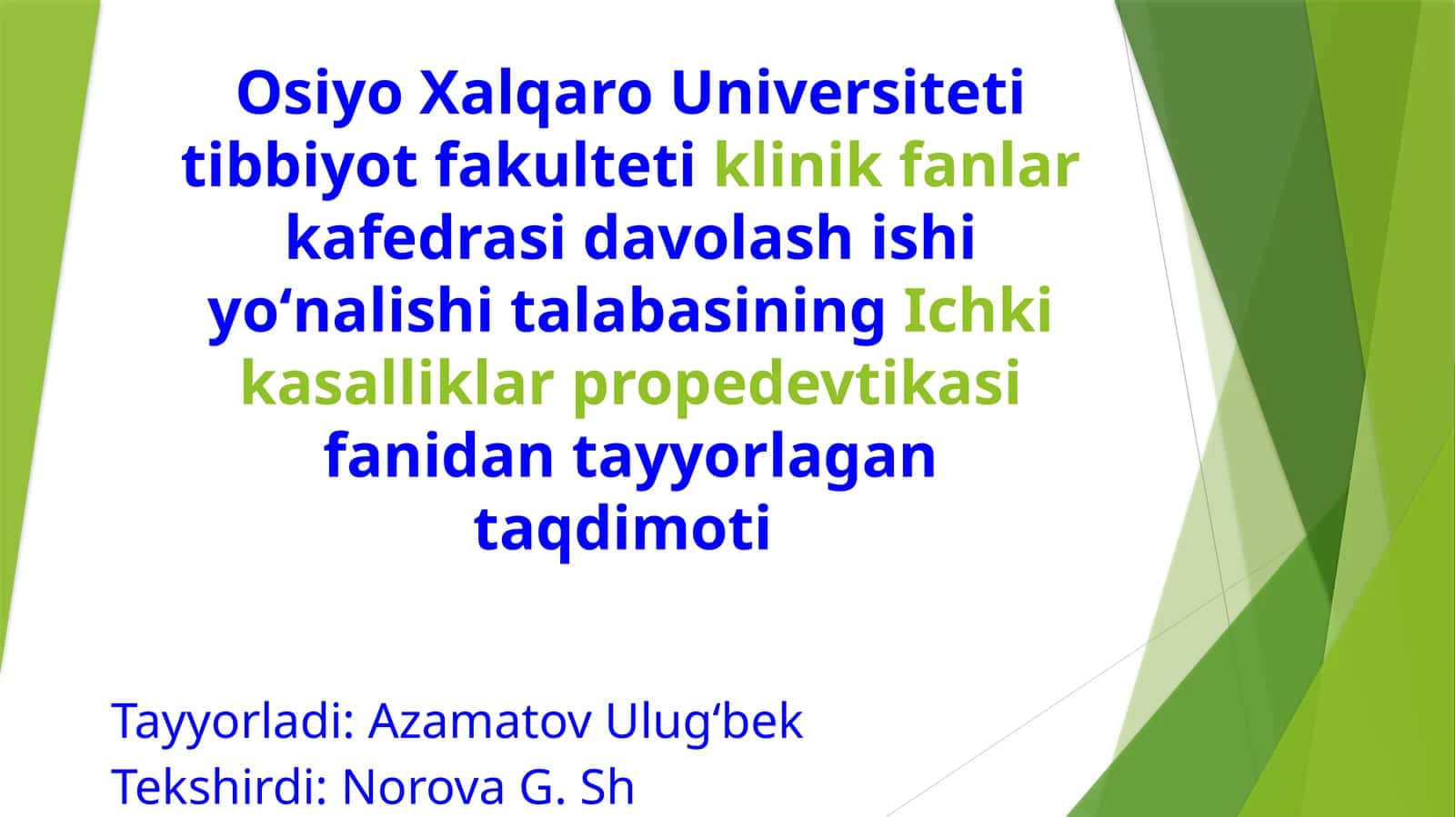 Nafas olish tizimi bilan kasallangan bemorlarni davolash 1