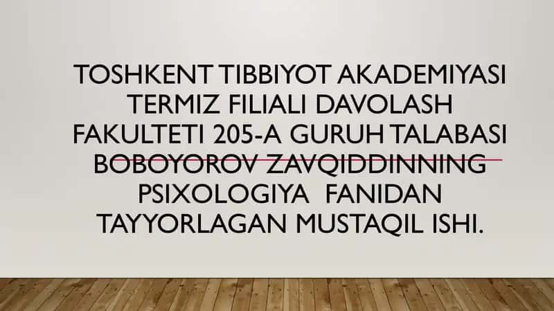 Psixosomatika: Pisxosomatik bemorlarning psixoemotsional xususiyatlar 1
