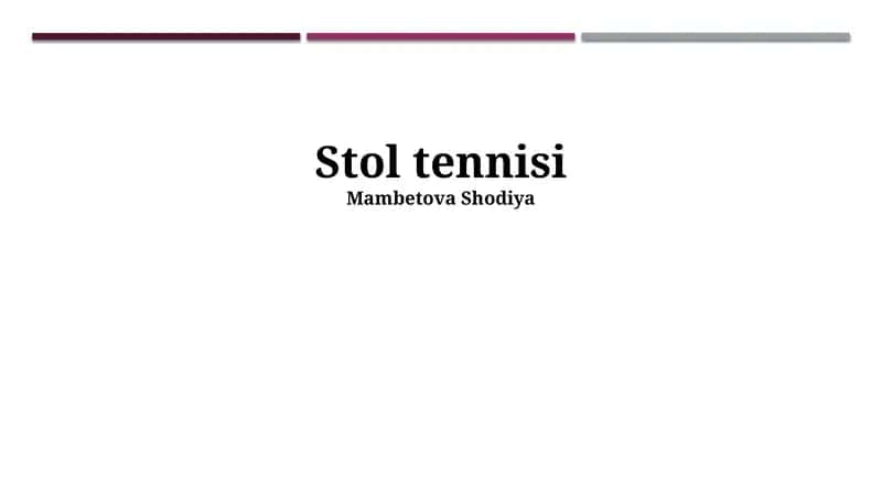 Stolbak o'yinining tarixi 1