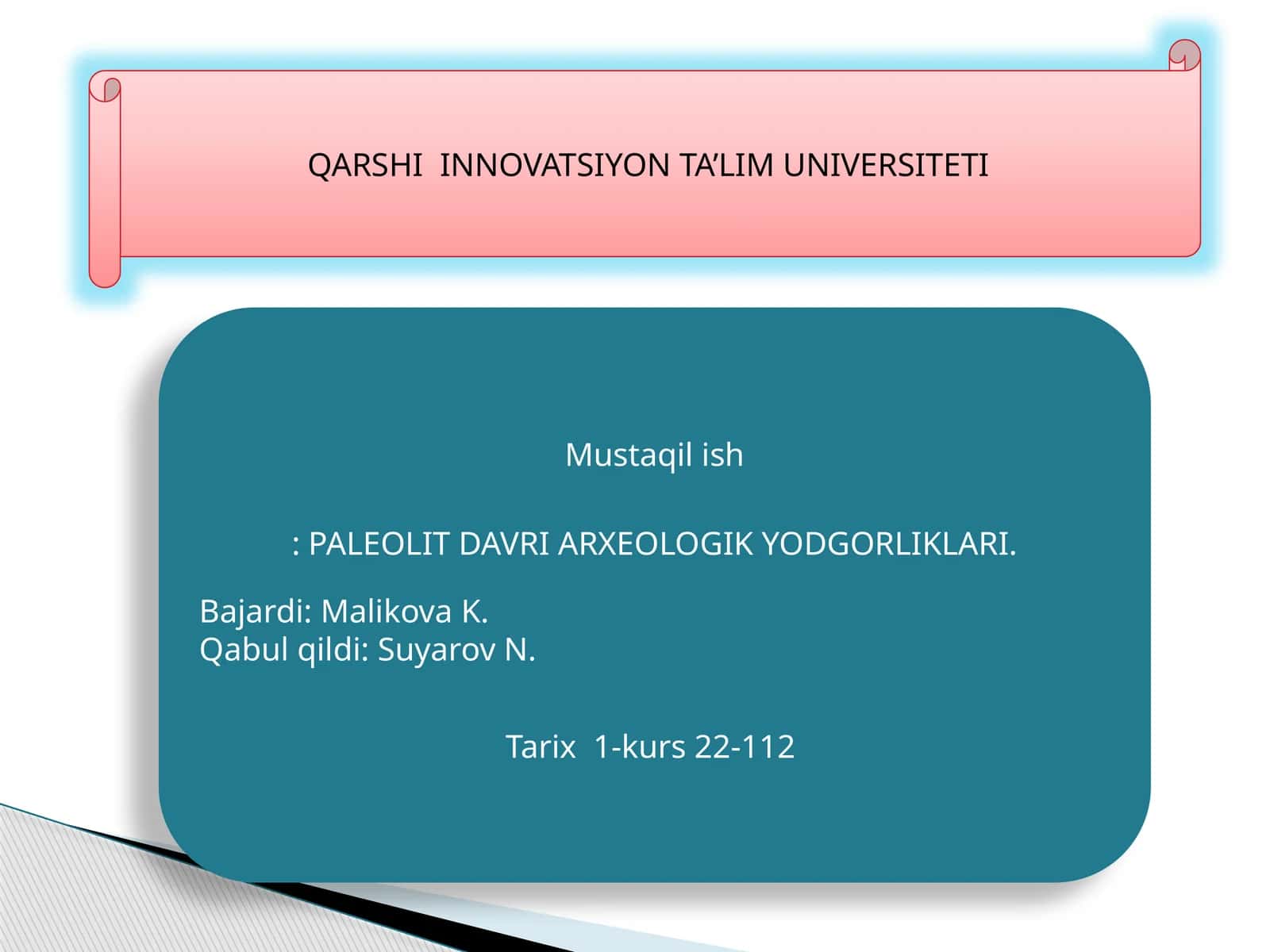 Paleolit Davri Arxeologik Yodgorliklari 1