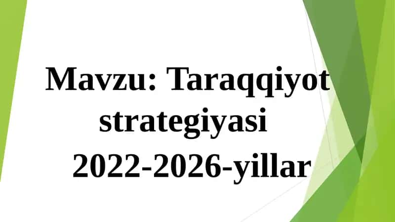 Taraqqiyot strategiyasi 1