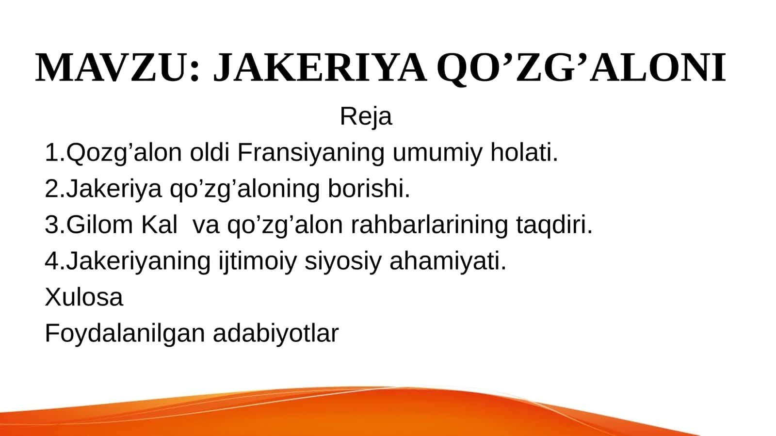 JAKERIYA QO’ZG’ALONI 1
