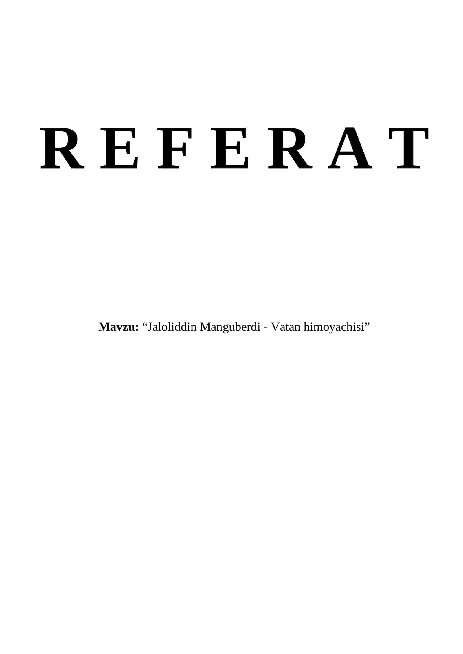 Jaloliddin_Manguberdi refarat. 1