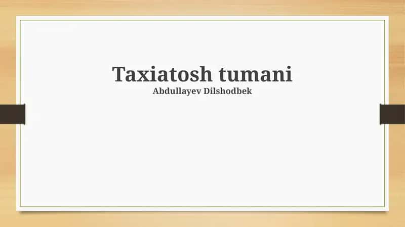 Taxtako‘pir tumani haqida umumiy ma’lumot 1