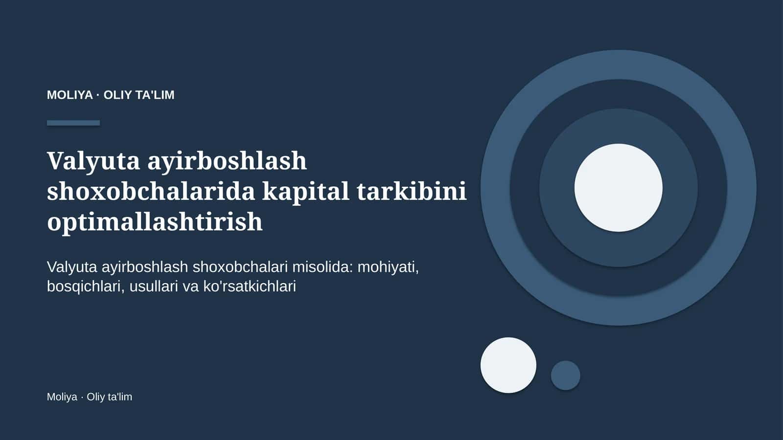 valyuta ayirboshlash shoxobchalarida kapital tarkibini optimallashtirish 2541 1