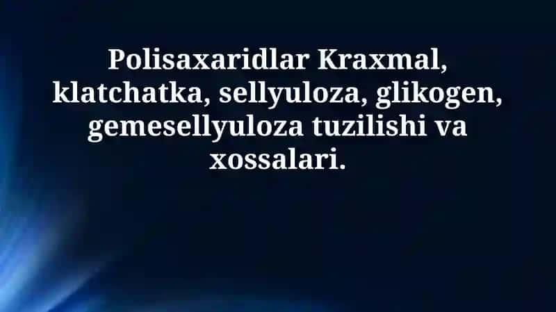 Polisaxaridlar 1