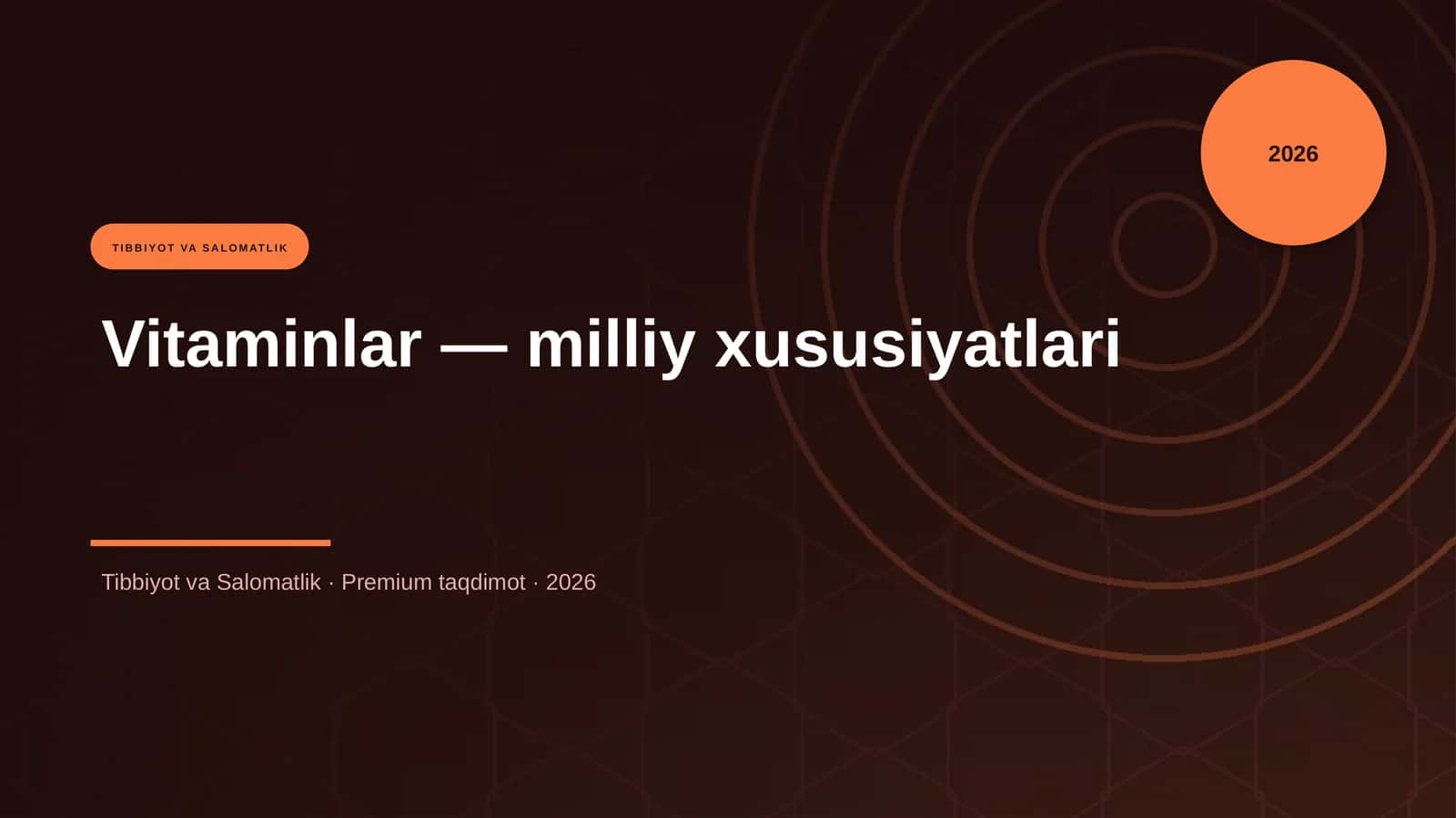 Vitaminlar — milliy xususiyatlari 1