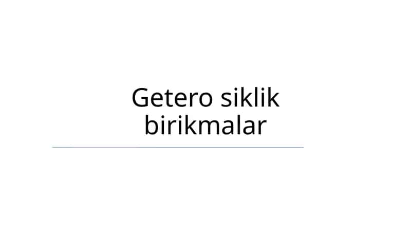 Getero siklik birikmalar 1