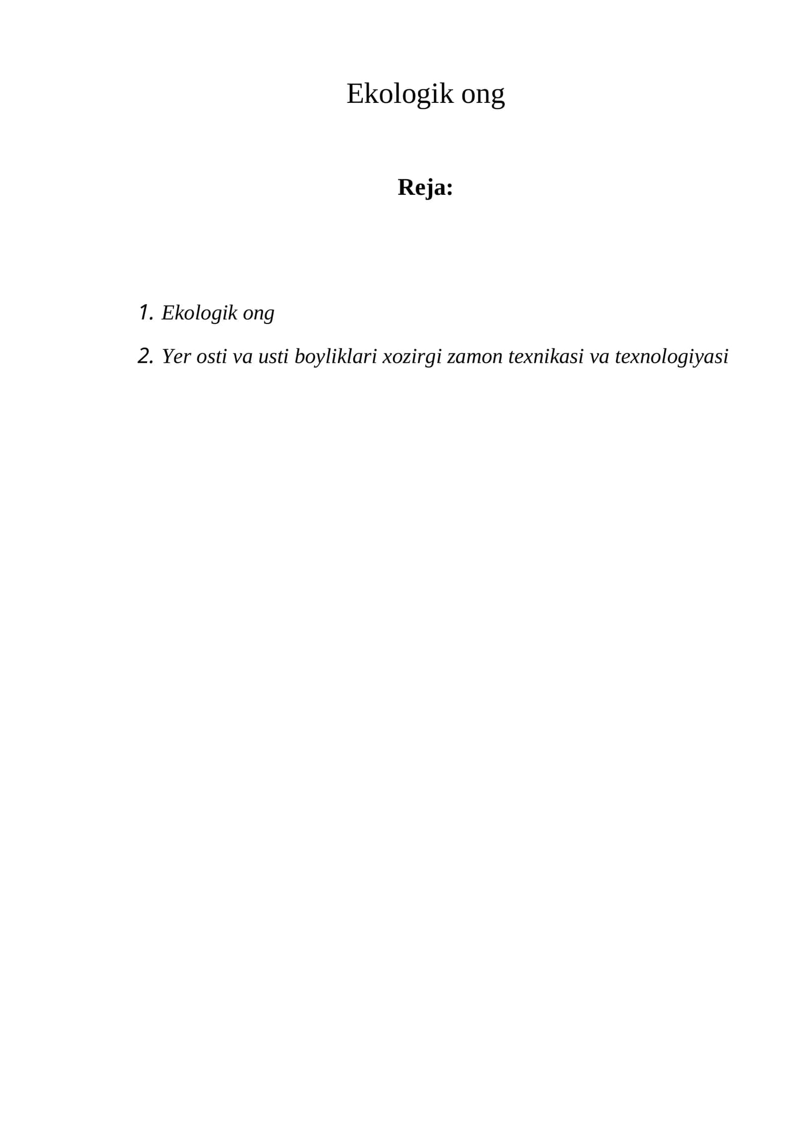 Ekologik ong 1
