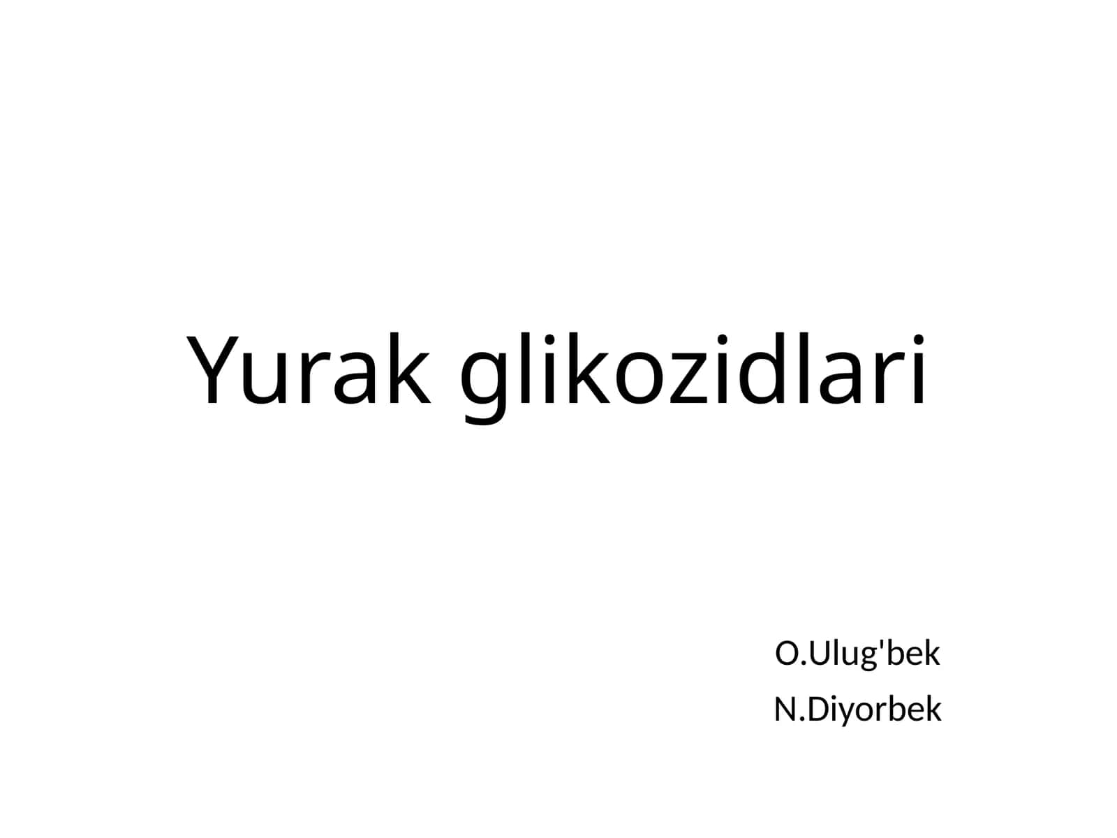 Yurakglikozidlari 1